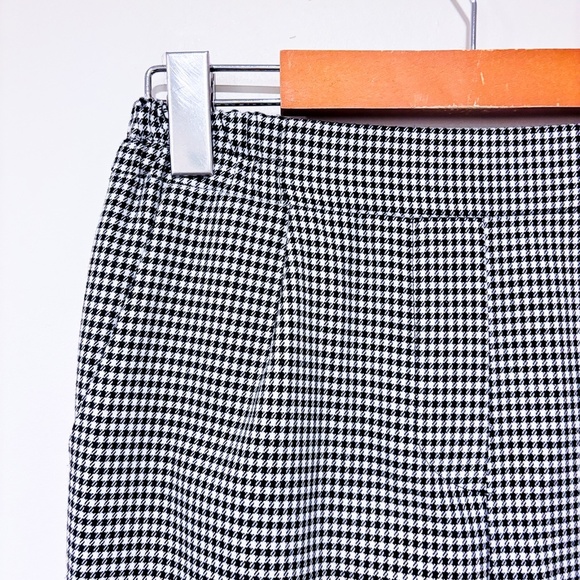 Simons black and white houndstooth pants | Elastic waist comfort * - Picture 6 of 8